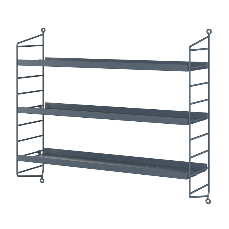 String - Pocket Metall Wandregal | grau