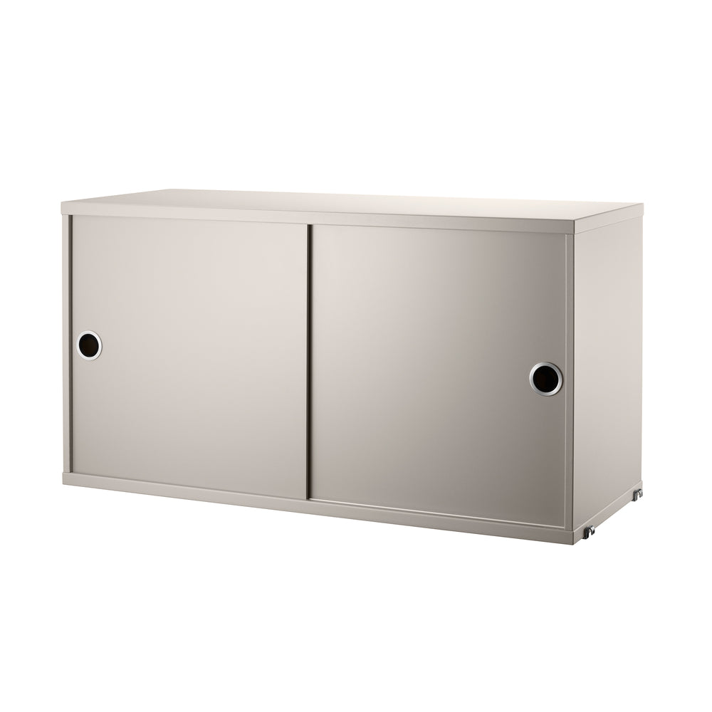 String - Schrankmodul mit Schiebetüren | 78 x 30 cm / beige
