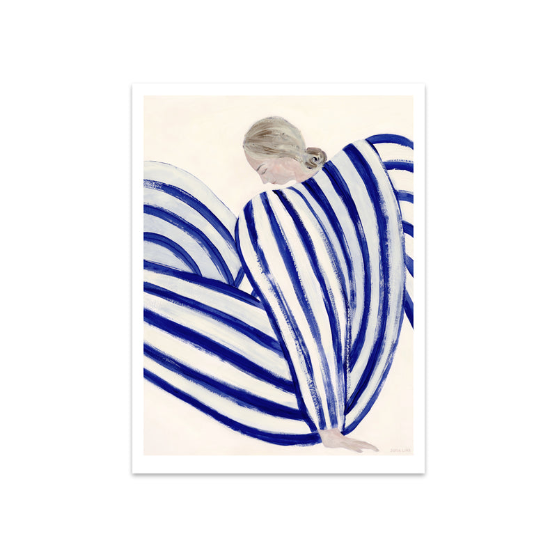 The Poster Club - Blue Stripe At Concorde von Sofia Lind | 50 x 70 cm