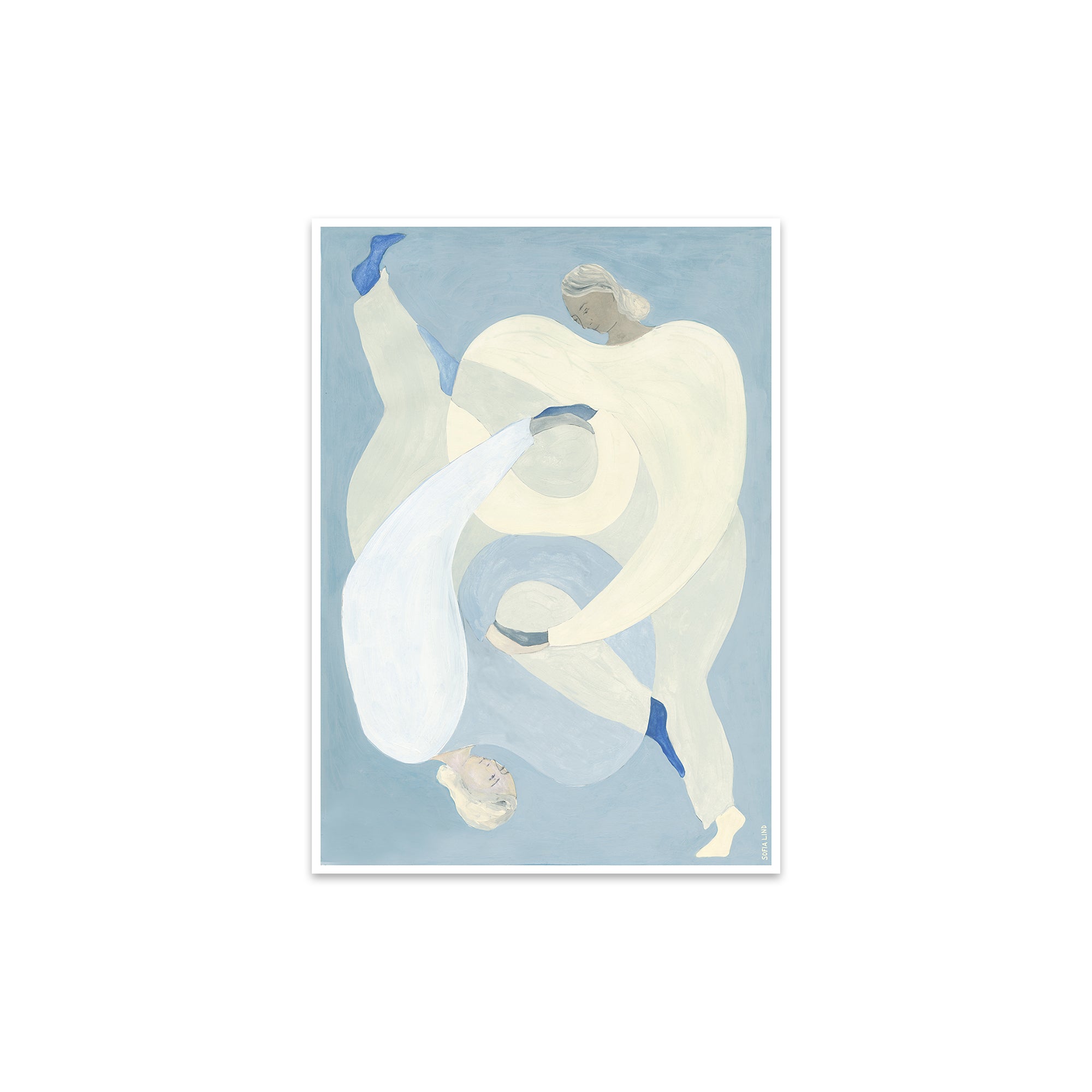 The Poster Club - Hold You - Blue von Sofia Lind | 30 x 40 cm