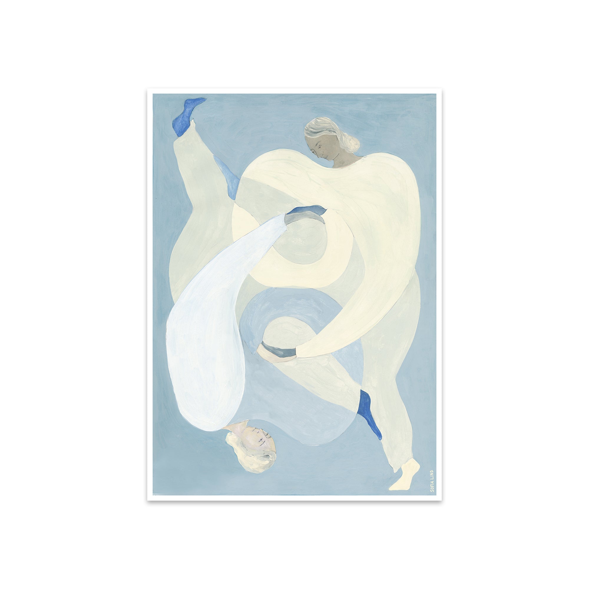 The Poster Club - Hold You - Blue von Sofia Lind | 50 x 70 cm
