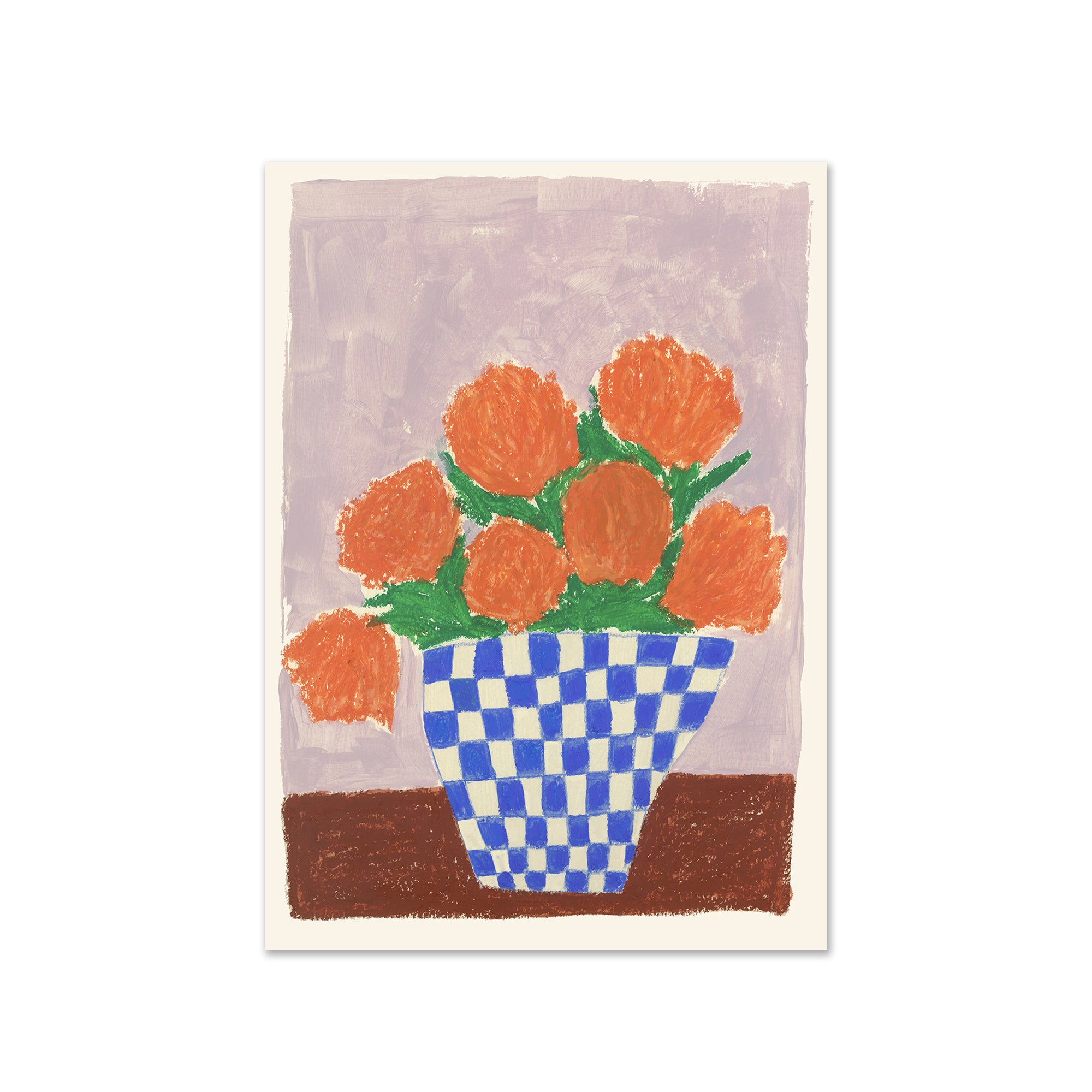 The Poster Club - Orange Flowers von Carla Llanos | 50 x 70 cm