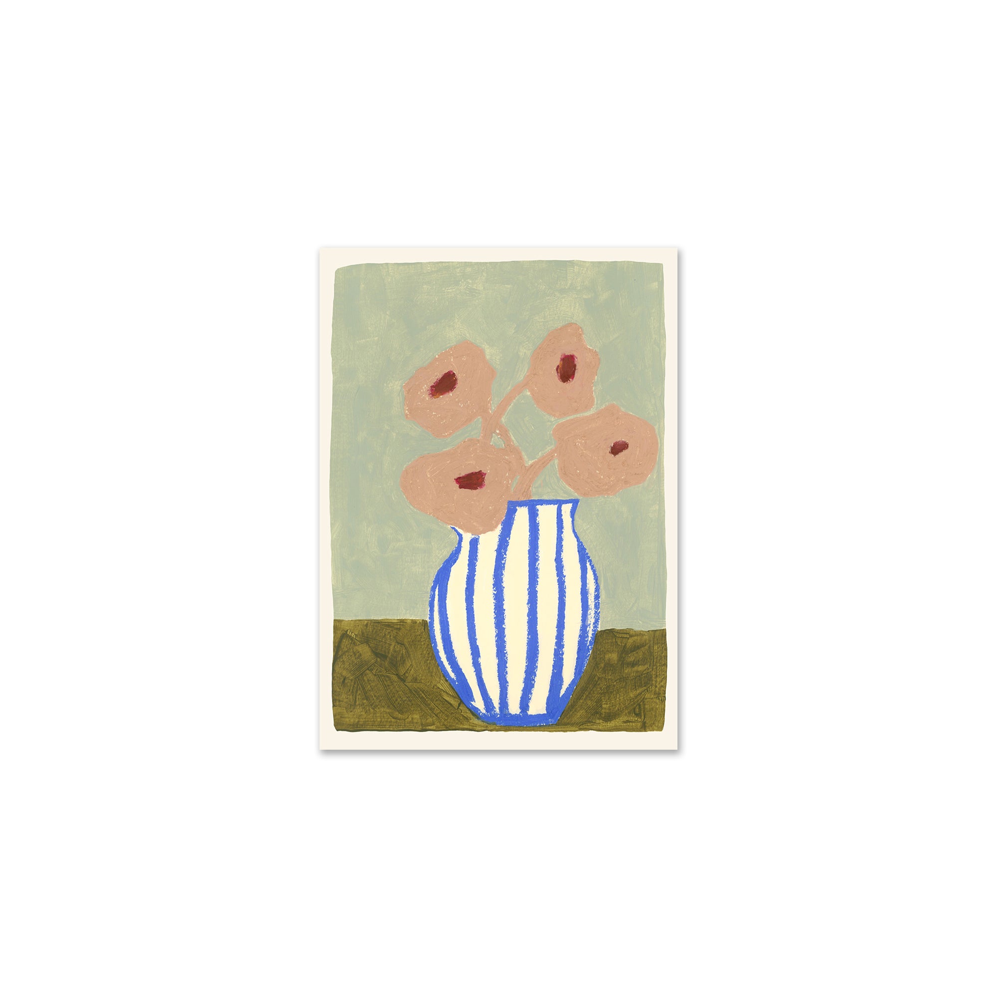 The Poster Club - Pink Flowers von Carla Llanos | 21 x 29,7 cm