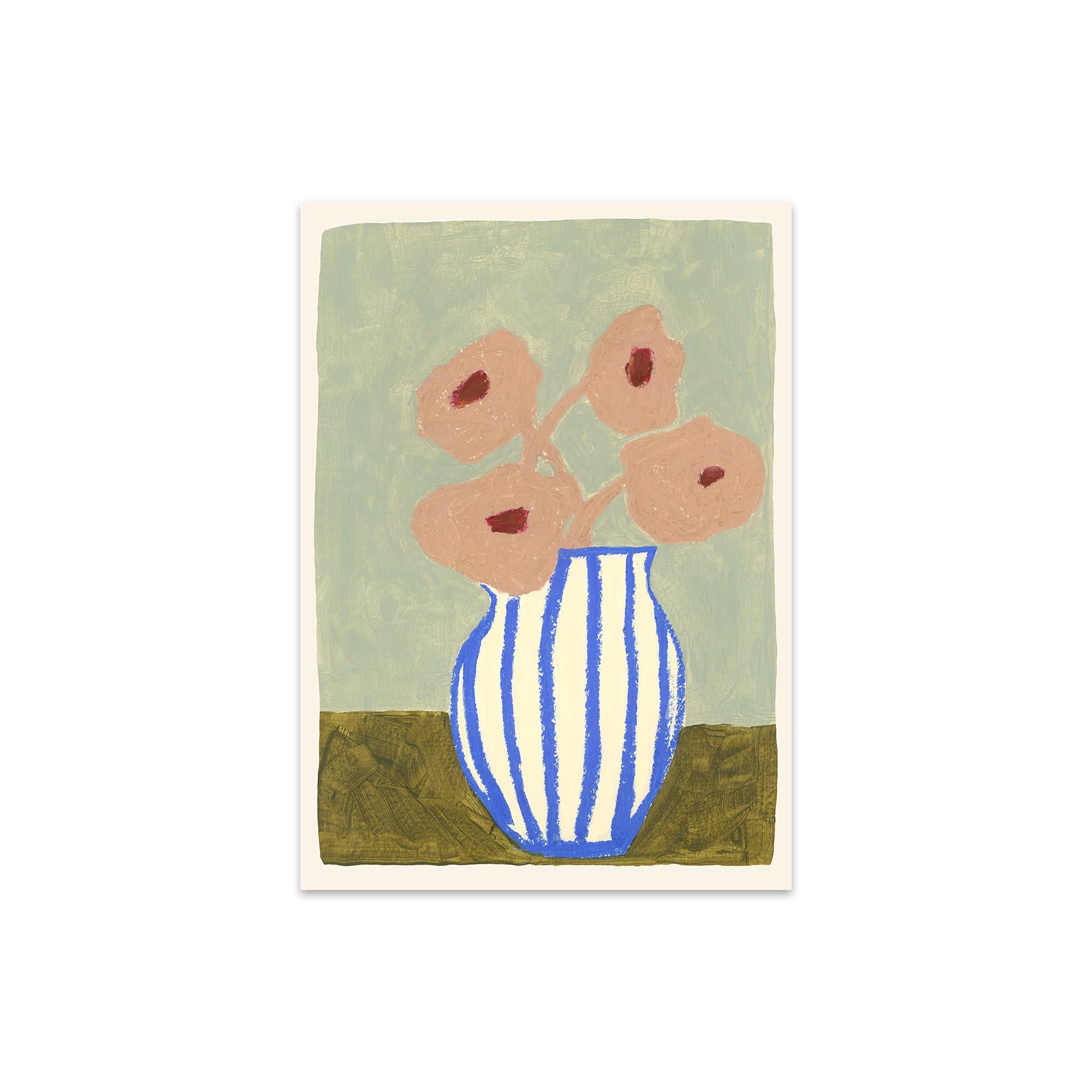 The Poster Club - Pink Flowers von Carla Llanos | 30 x 40 cm