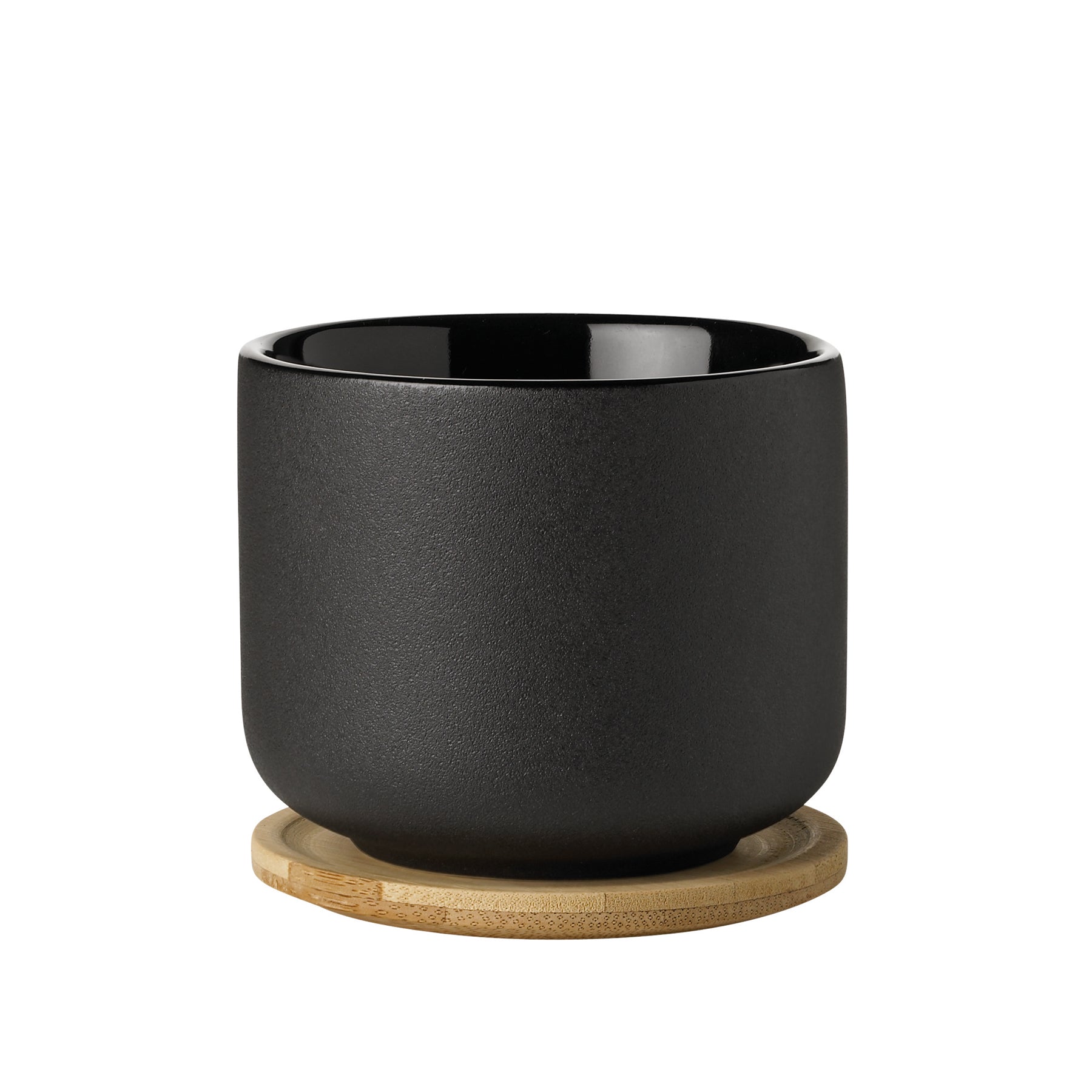 Stelton - Theo Teebecher mit Untersetzer | 0,2 l / schwarz