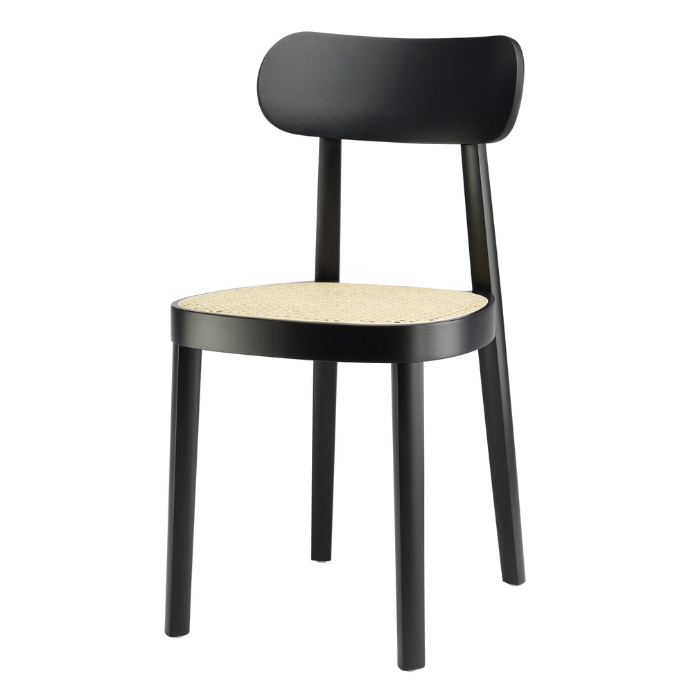Thonet - 118 Stuhl | Buche schwarz gebeizt / Single / Rohrgeflecht