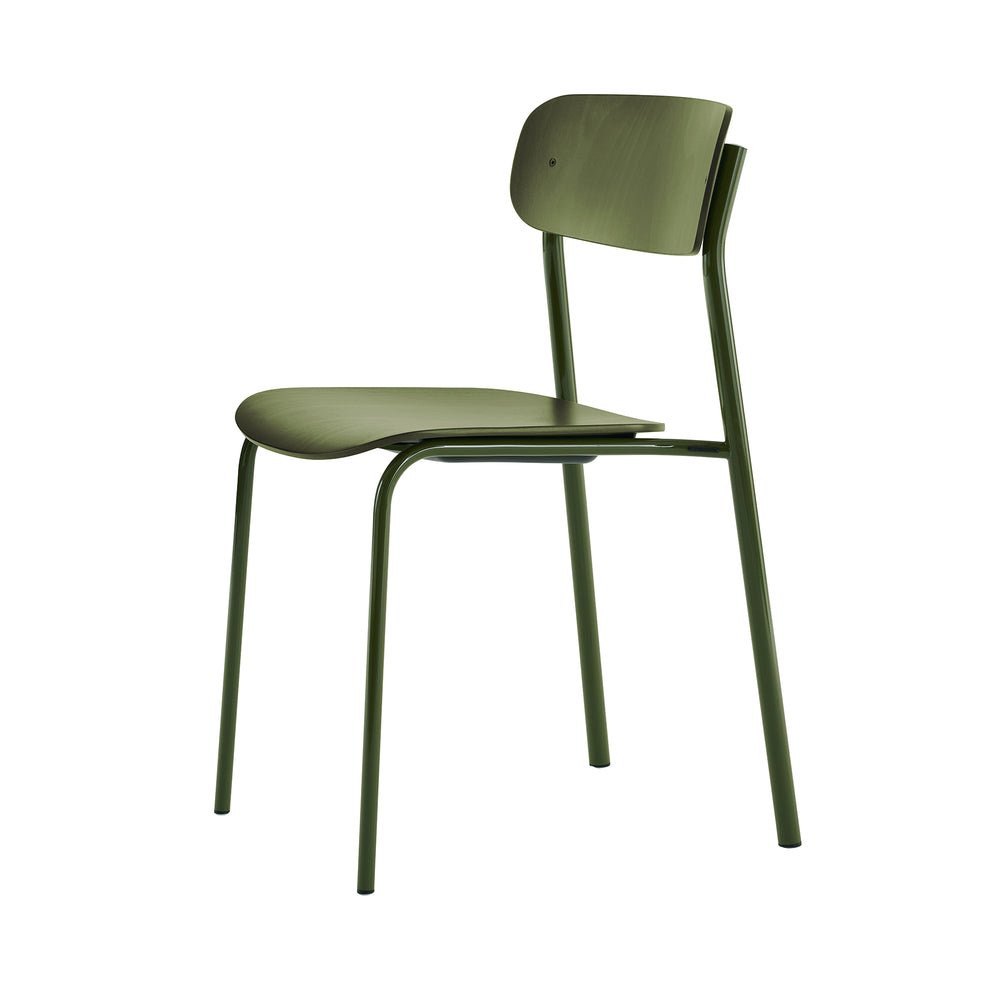 Thonet - S 243 Stuhl | Buche olivgrün gebeizt / olivgrün