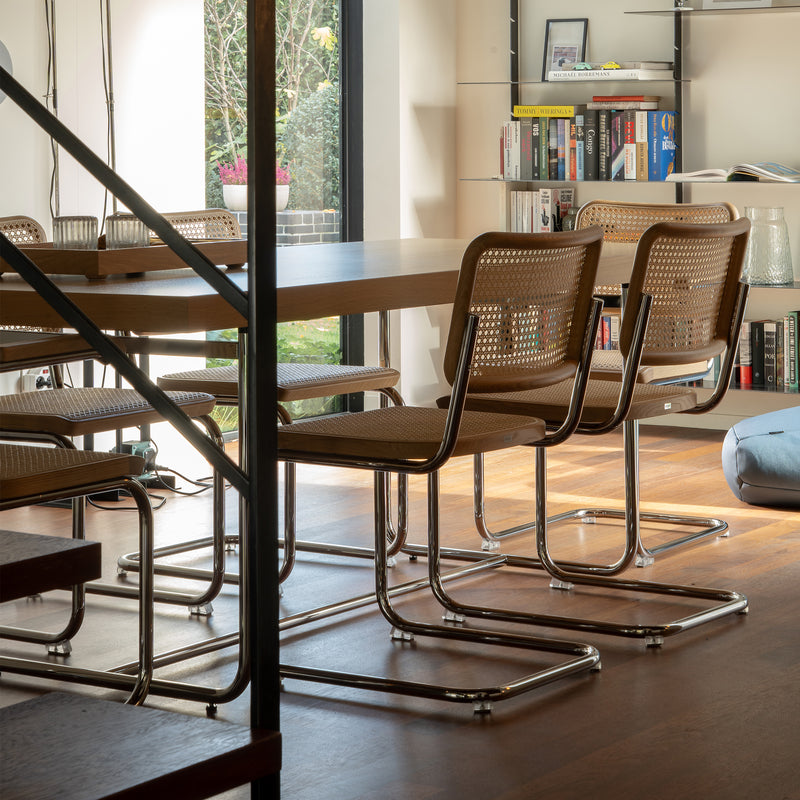 Thonet - S 32 V Stuhl | Geflecht natur / Buche natur / Chrom