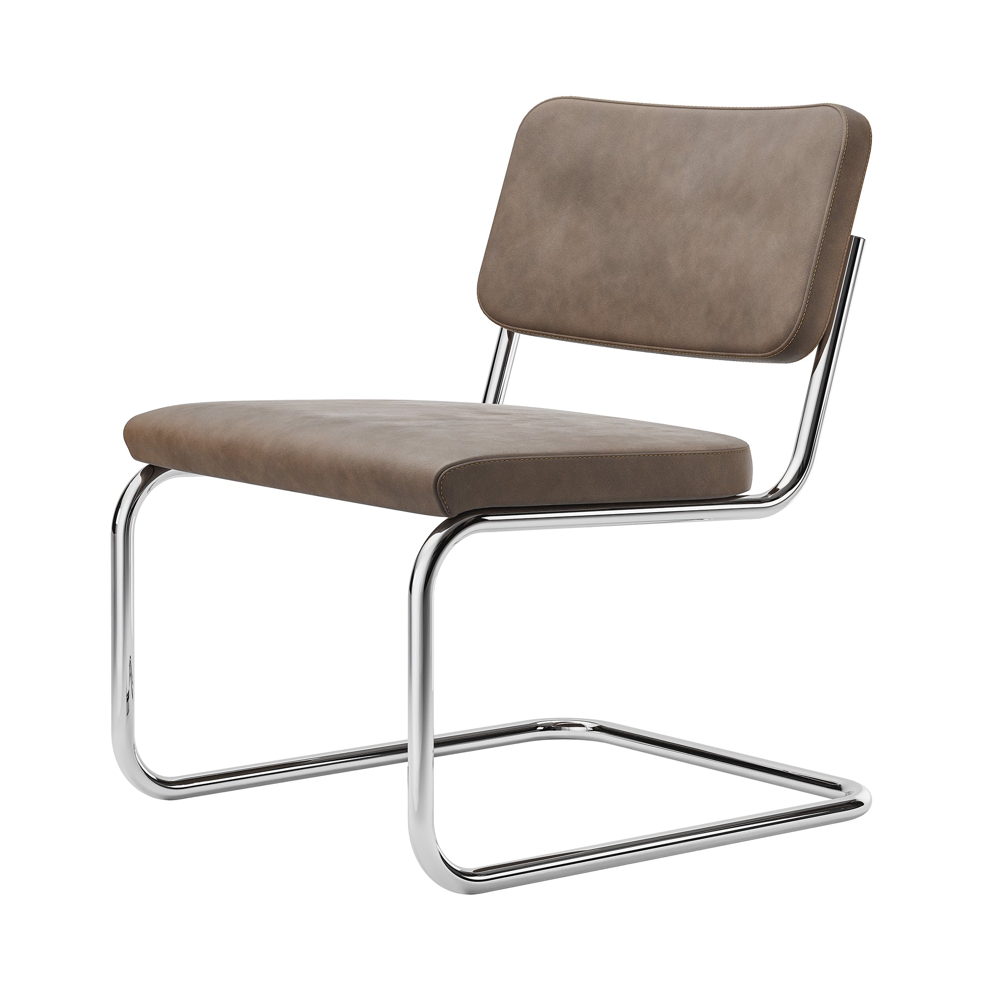 Thonet - S 32 PVL Lounge Stuhl | Nubukleder braun