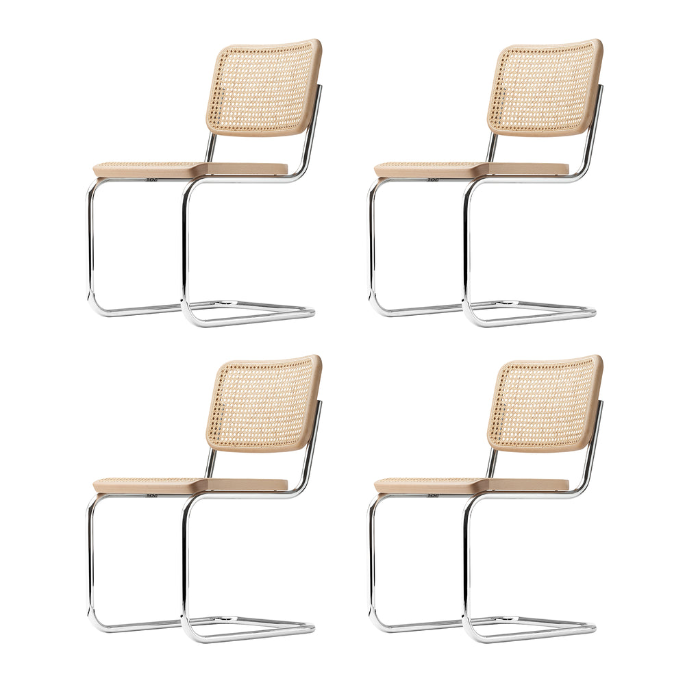 Thonet - S 32 Freischwinger Set | 4er-Set / Buche natur (TP 17)