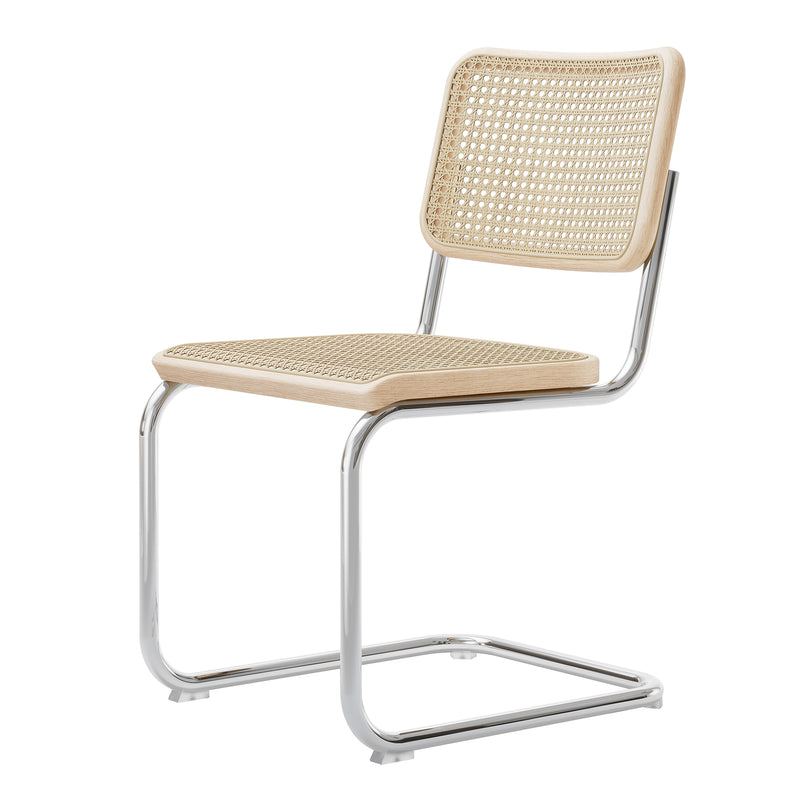 Thonet - S 32 V Stuhl | Geflecht natur / Esche natur / Chrom