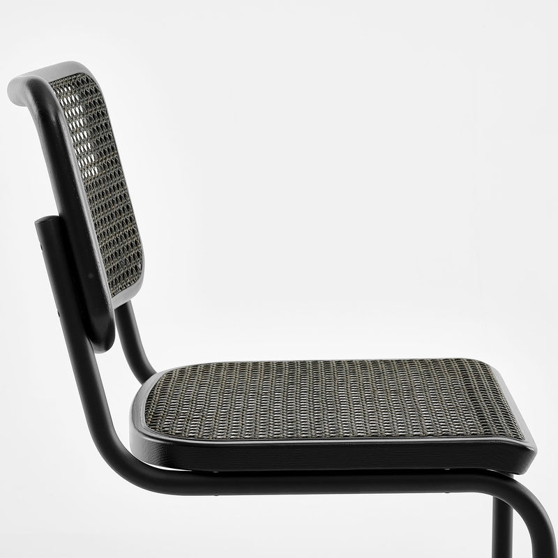 Thonet - S 32 V Stuhl | Geflecht dark / Eiche natur / schwarz