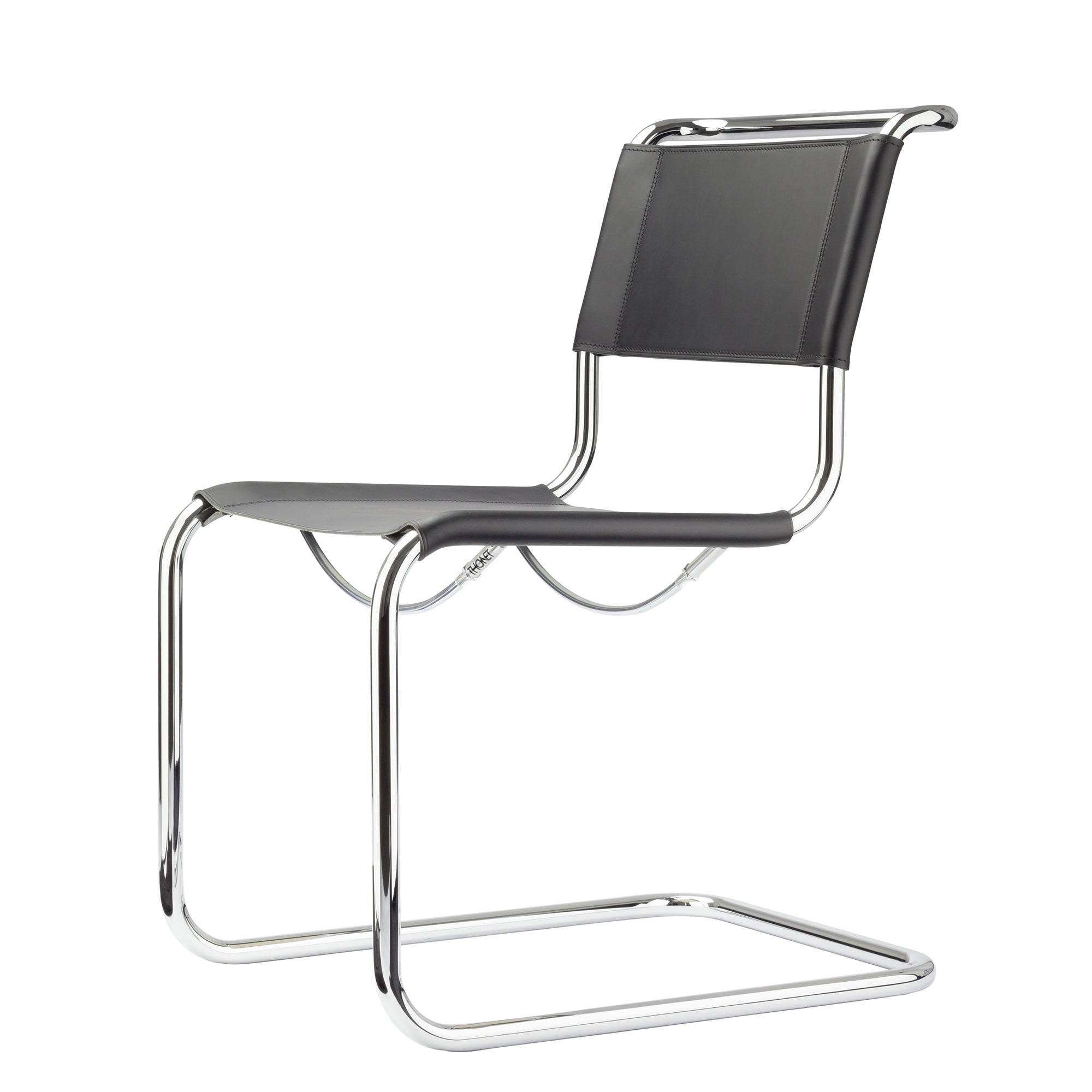 Thonet - S 33 Freischwinger | Kernleder schwarz