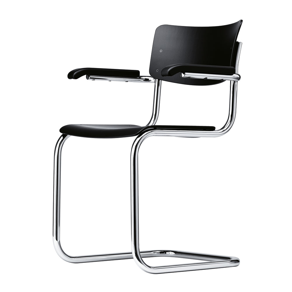 Thonet - S 43 F Freischwinger | Buche schwarz gebeizt