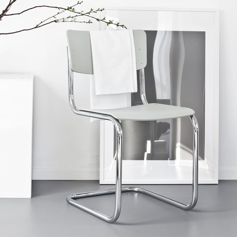 Thonet - S 43 Freischwinger Chrom | weiß / Chrom