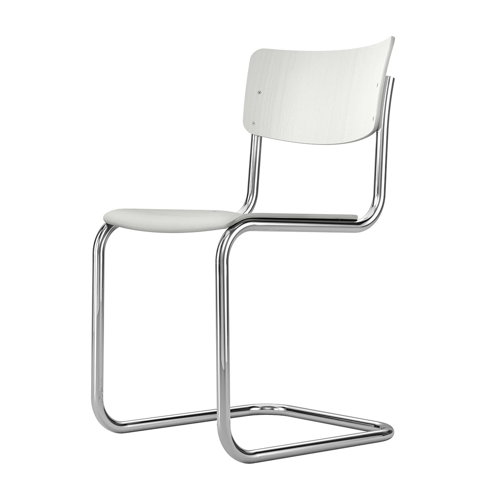 Thonet - S 43 Freischwinger Chrom | weiß / Chrom