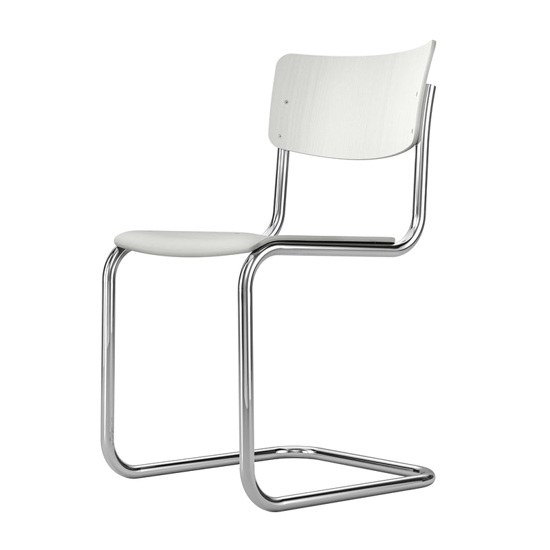 Thonet - S 43 Freischwinger Chrom | weiß / Chrom
