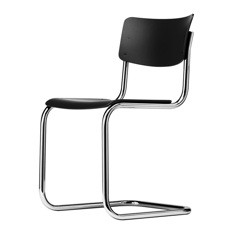 Thonet - S 43 Freischwinger Chrom | schwarz / Chrom