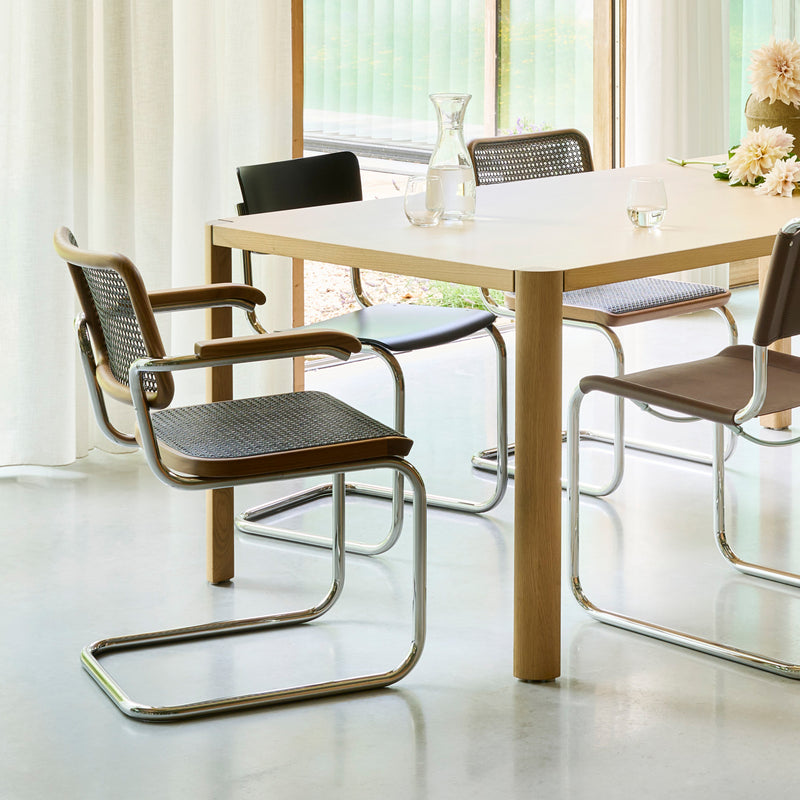 Thonet - S 64 V Freischwinger | Geflecht dark / Nussbaum / Chrom