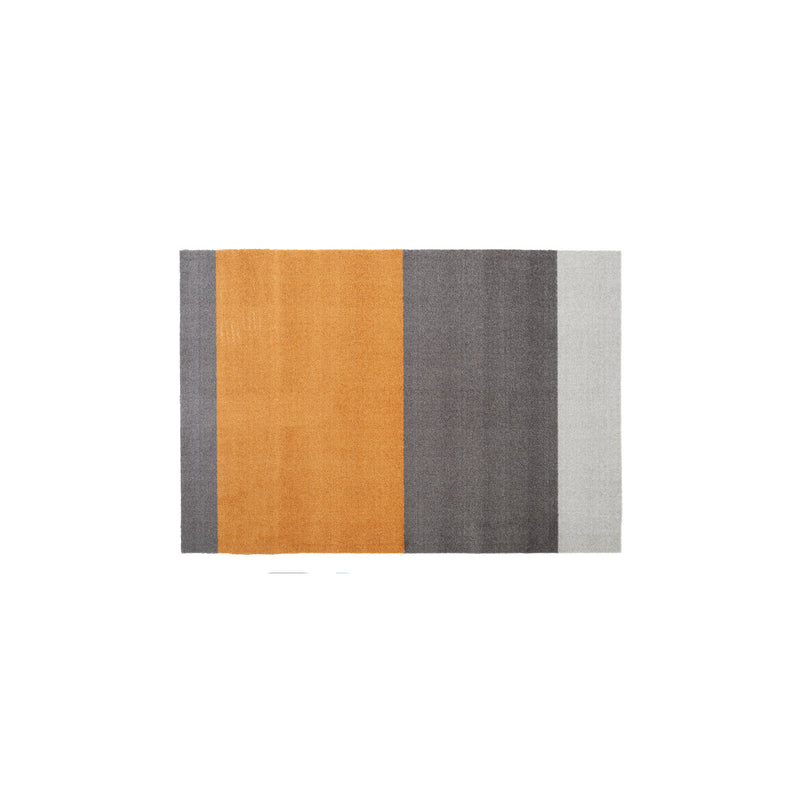tica copenhagen - Stripes Horizontal Läufer | 90 x 130 cm / hellgrau/stahlgrau/dijon