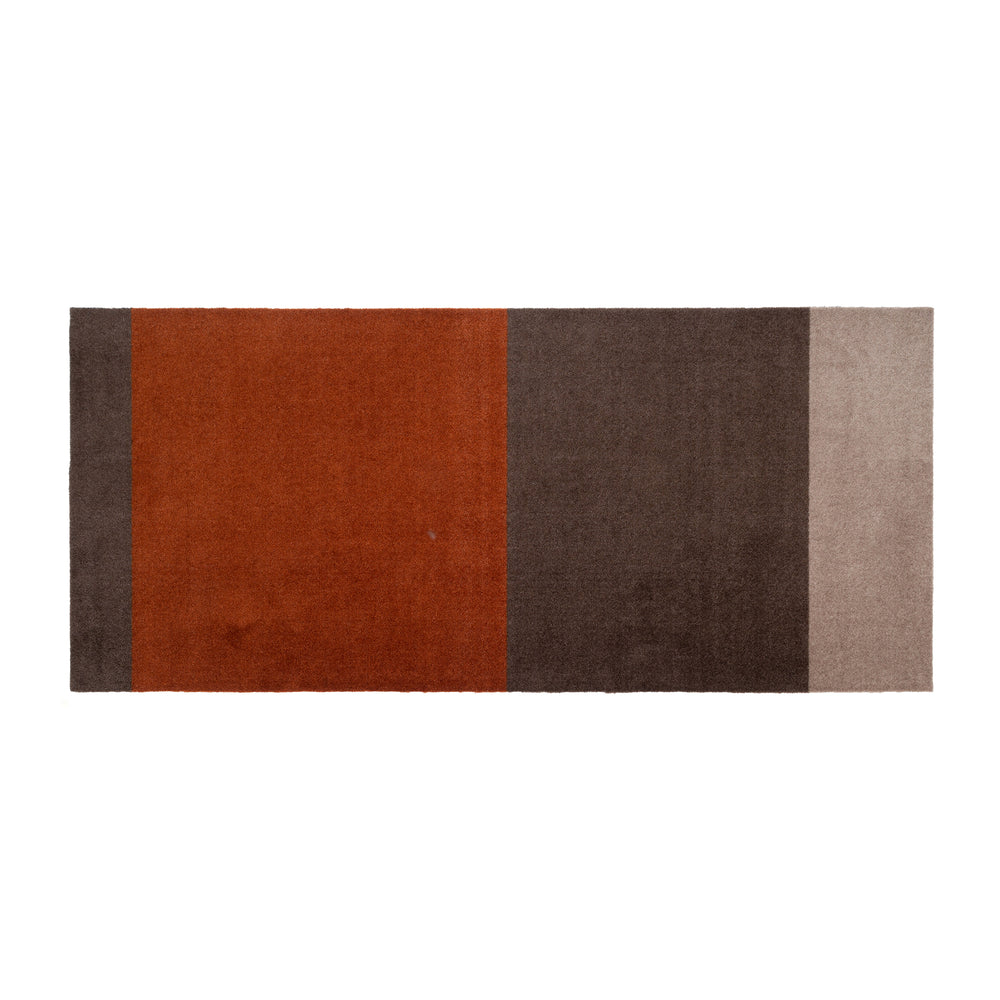 tica copenhagen - Stripes Horizontal Läufer | 90 x 200 cm / sand/braun/terracotta
