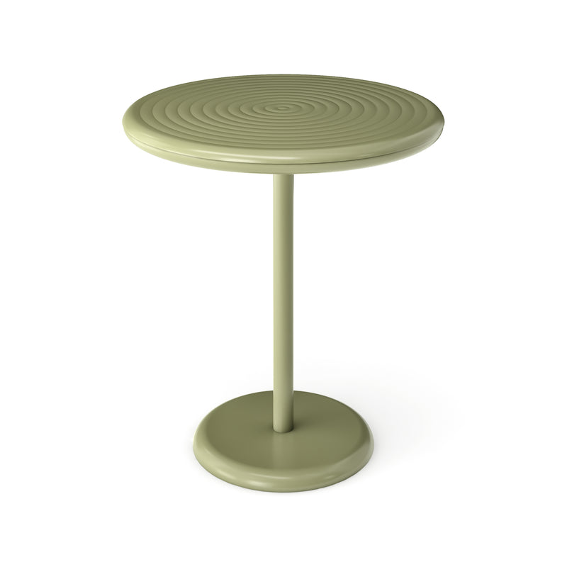 Tom Dixon - Groove Round Gartentisch | moosgrün