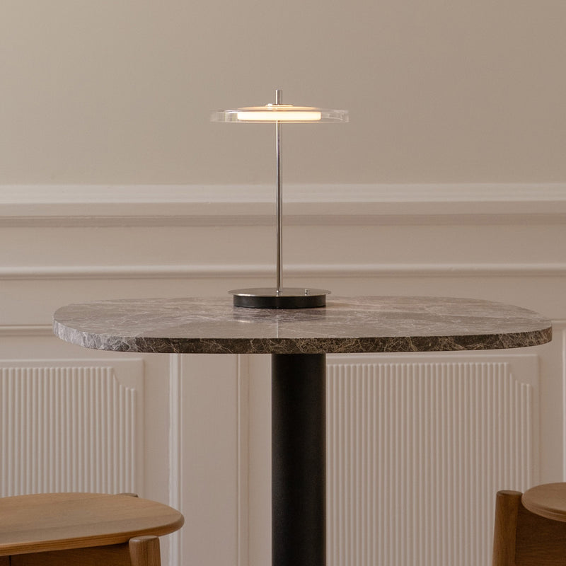 Umage - Asteria Move LED Tischleuchte | V1 / Stahl poliert/Glas