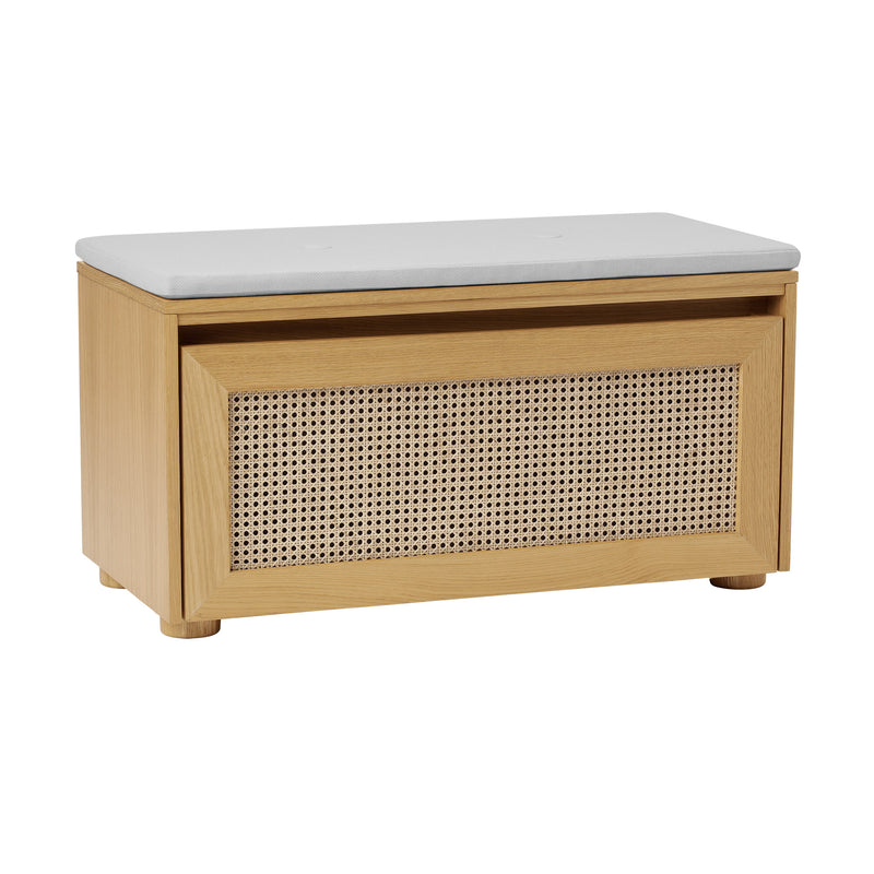 Umage - Hideaway Aufbewahrungsbank | Eiche/Wiener Geflecht/sterling