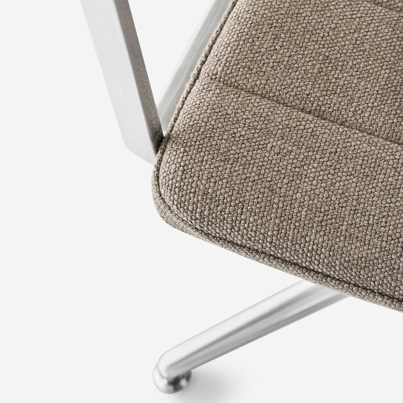 Vipp - 452 Drehstuhl | Gleiter / dark sand / Aluminium poliert