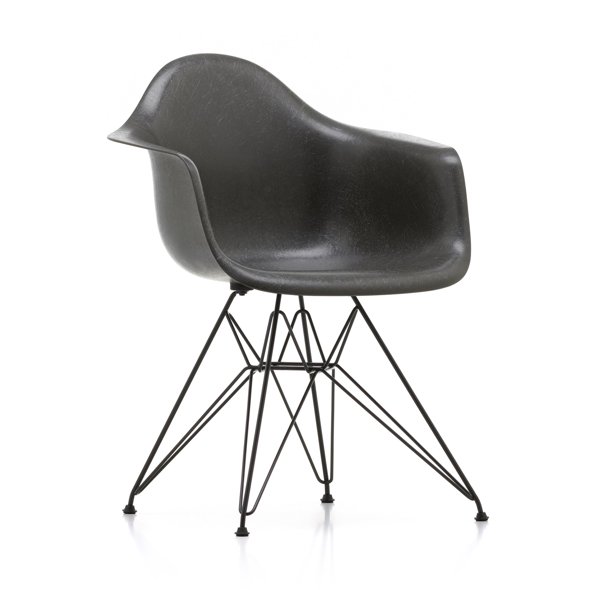 Vitra - Eames Fiberglass Armchair DAR | Eames Elephant Hide Grey / basic dark  