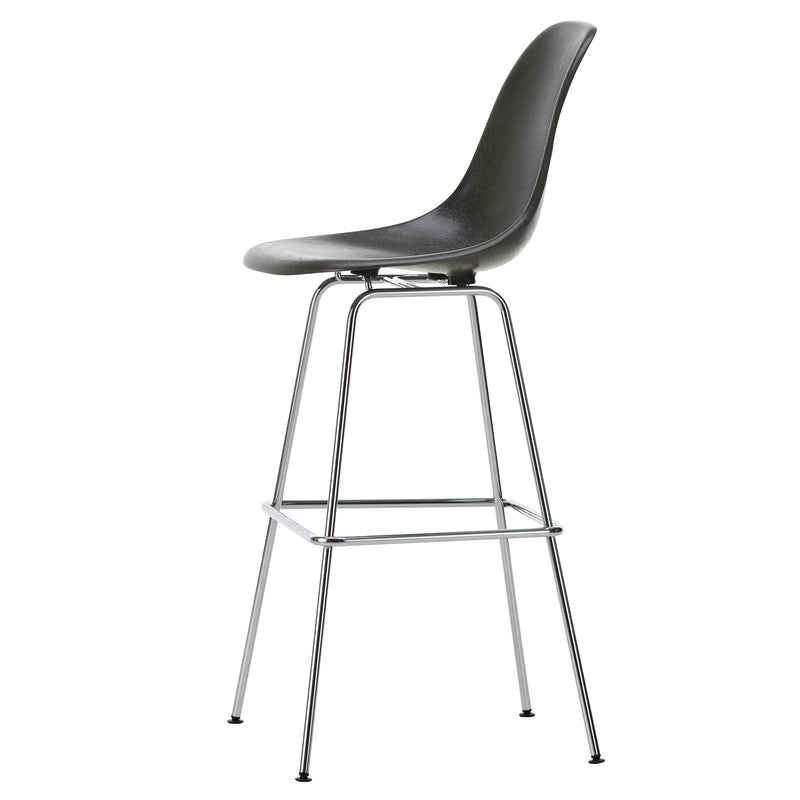 Vitra - Eames Fiberglass Barstuhl | hoch / verchromt/elephant hide-grey