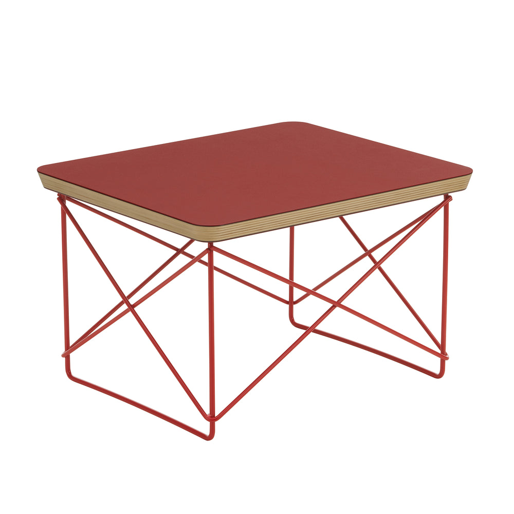 Vitra - Eames Occasional Table LTR | Linoleum dark brick / Eames Classic Red
