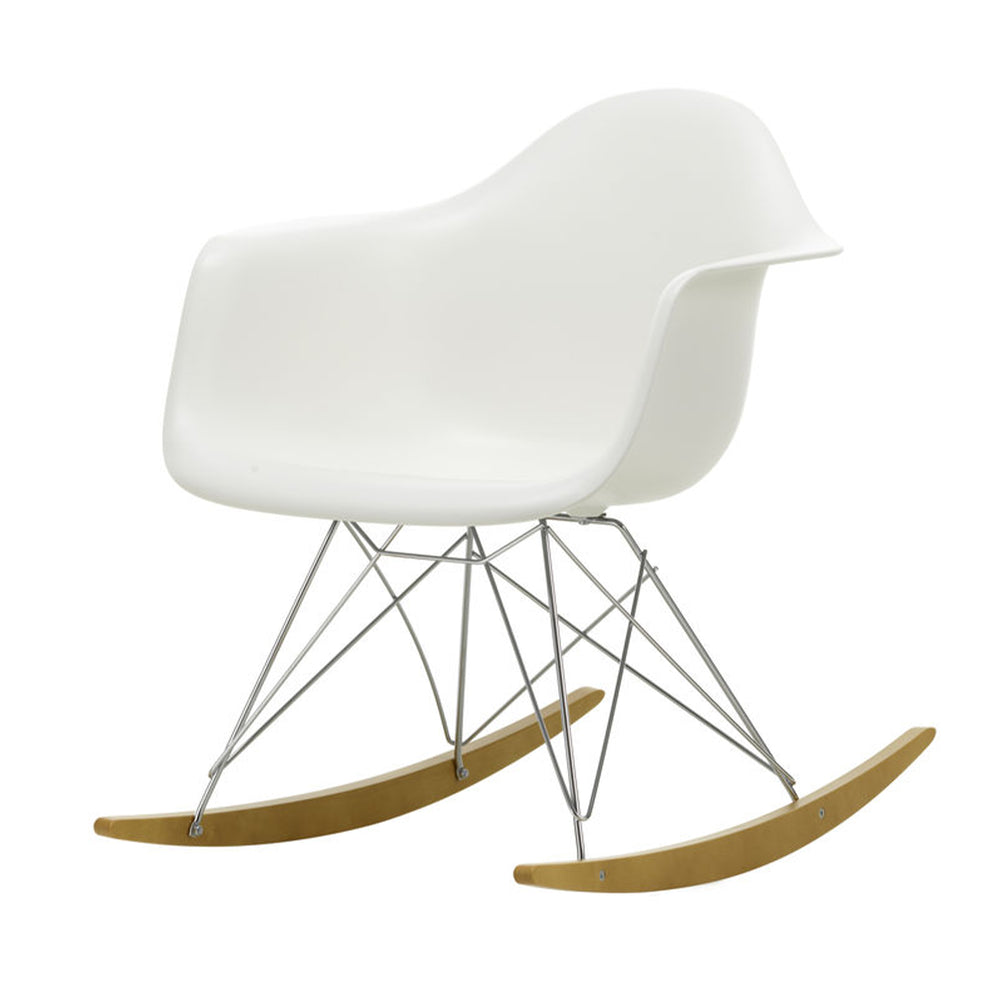 Vitra - Eames Plastic Armchair RAR | Kufen Ahorn gelblich / weiß / verchromt