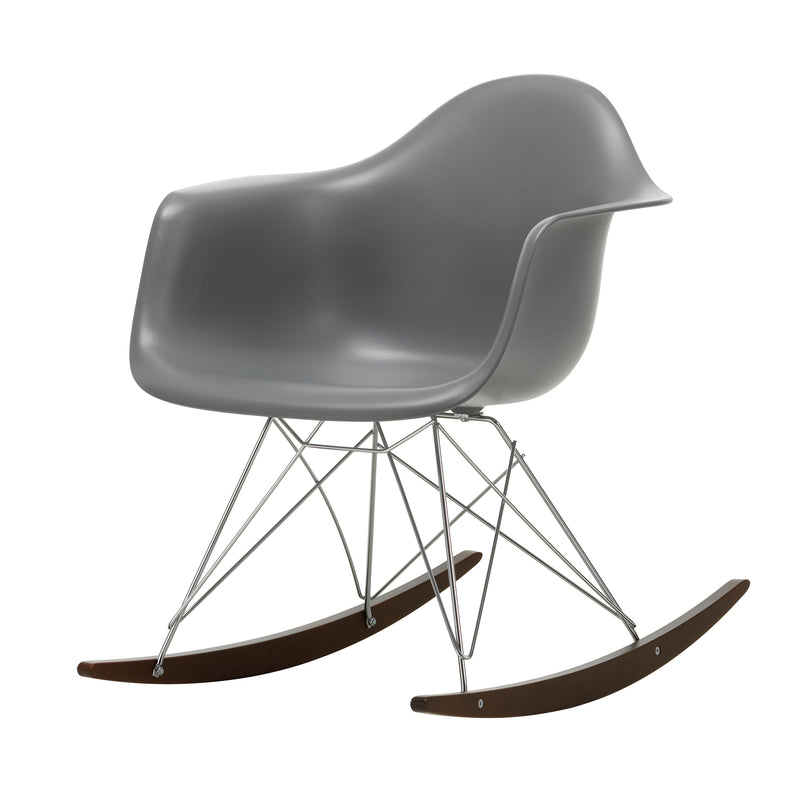 Vitra - Eames Plastic Armchair RAR | Kufen Ahorn dunkel / granitgrau RE / verchromt