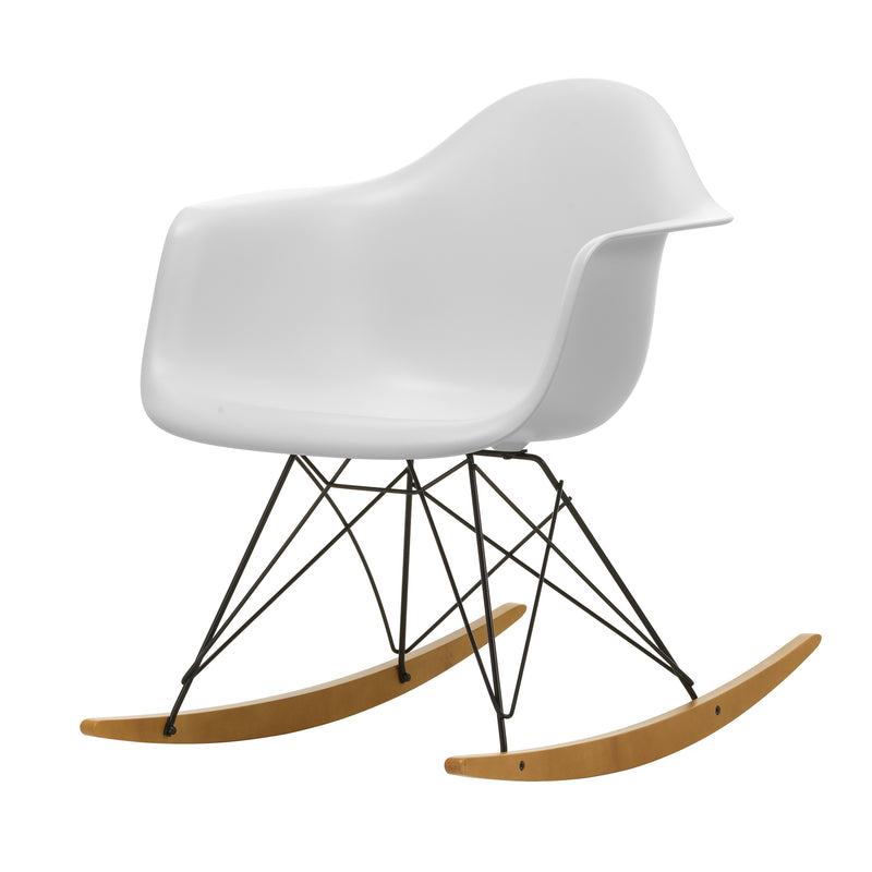 Vitra - Eames Plastic Armchair RAR | Kufen Ahorn gelblich / cotton white RE / basic dark  
