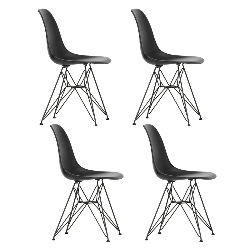 Vitra - Eames Plastic Side Chair DSR Set | basic dark / tiefschwarz
