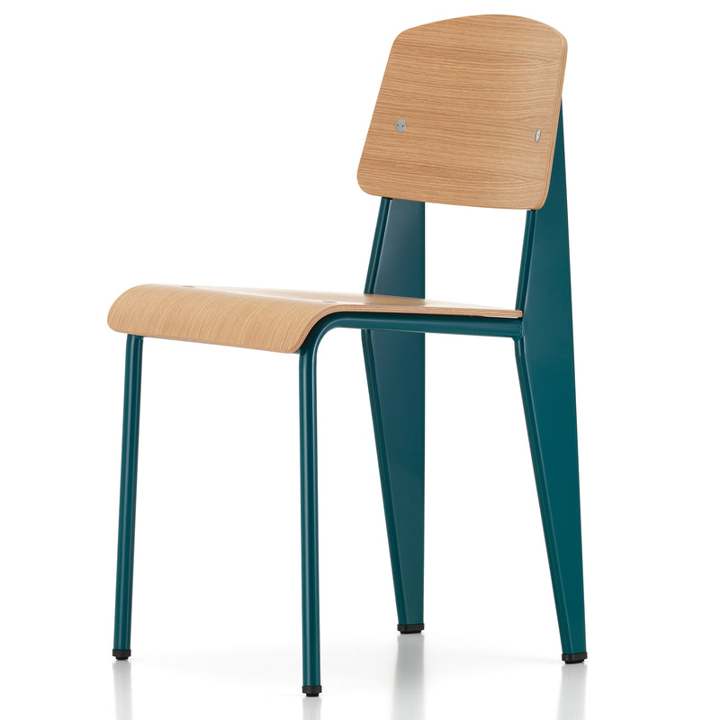 Vitra - Prouvé Standard Stuhl | Prouvé Bleu Dynastie / Eiche hell