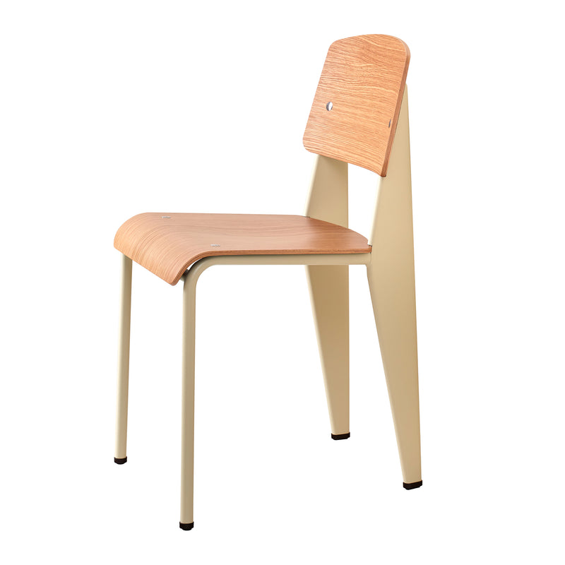 Vitra - Prouvé Standard Stuhl | Prouvé Blanc Colombe (écru) / Eiche hell