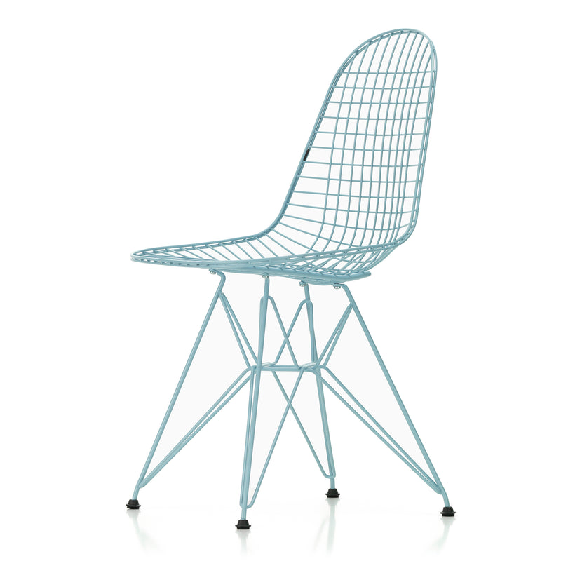 Vitra - Wire Chair DKR | Kunststoffgleiter basic dark / himmelblau