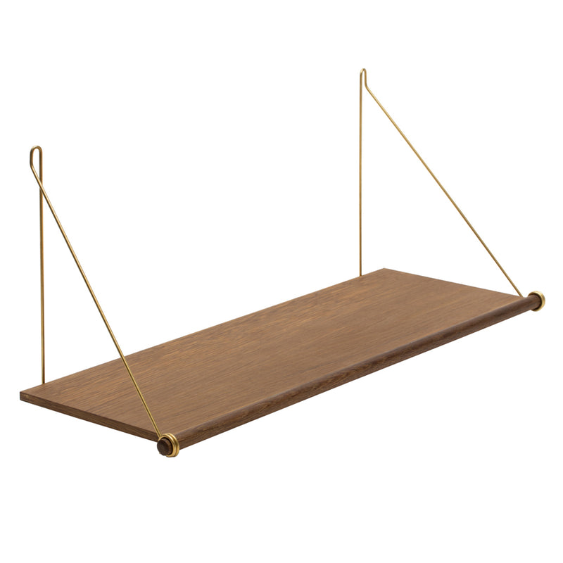 We Do Wood - Loop Shelf | Eiche geräuchert/Messing