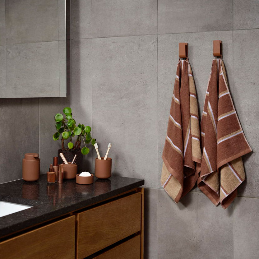 Zone Denmark - Handtuch Sauna | Terracotta/Camel/Lupine