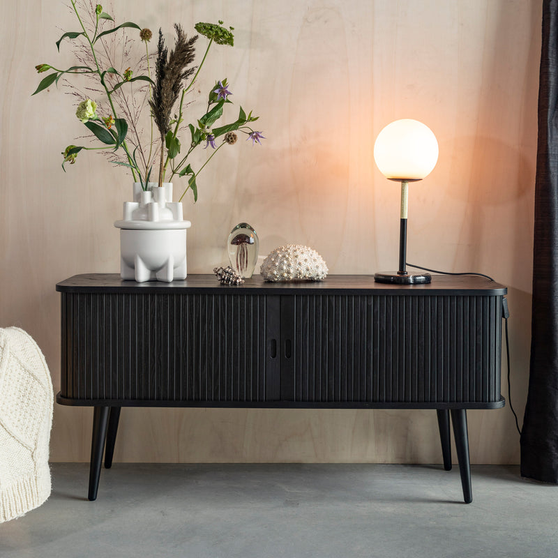 Zuiver - Barbier Sideboard mit Schiebetüren | schwarz