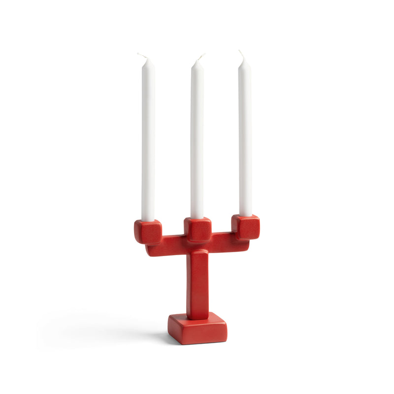 &amp;klevering - Chunk Kerzenhalter | rot