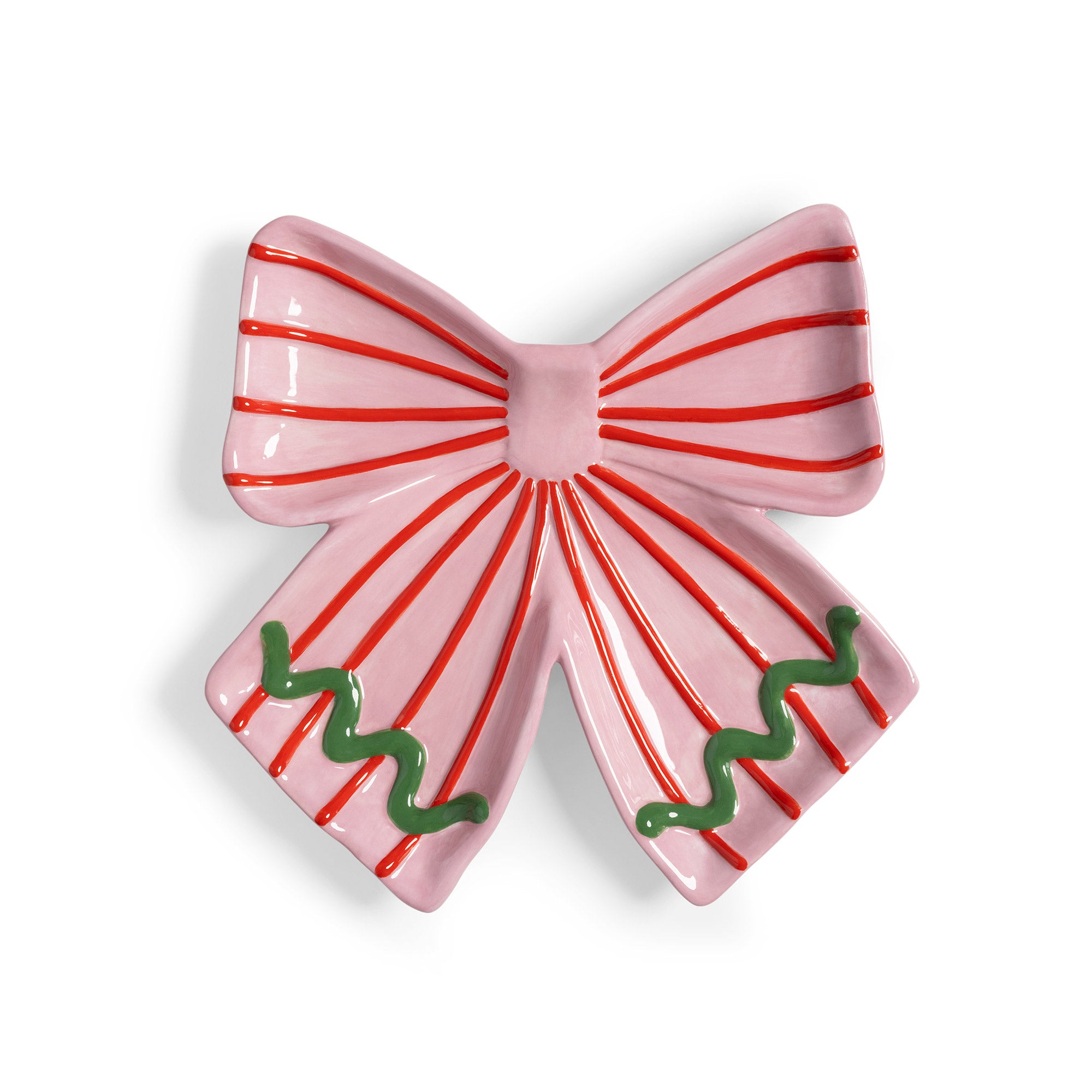 &amp;klevering - Ribbon Dekoschale | pink/red