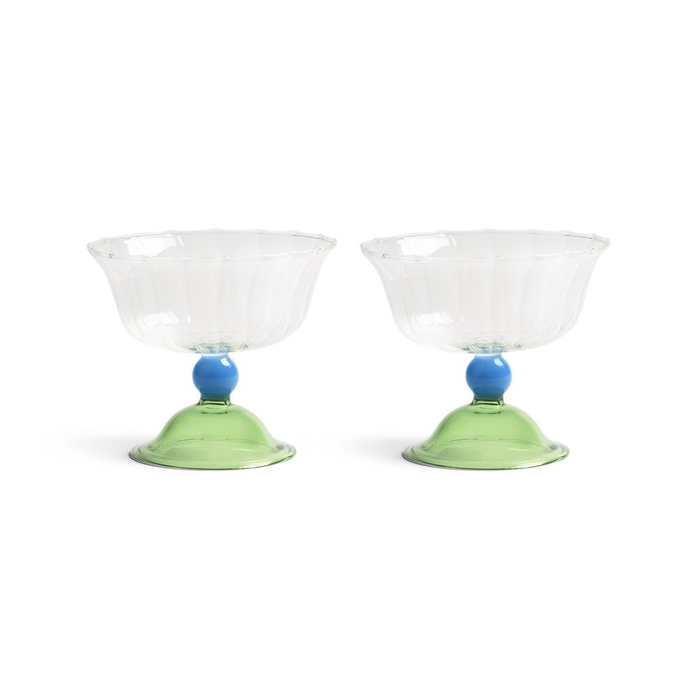 &amp;klevering - Tulip Coupeglas | grün