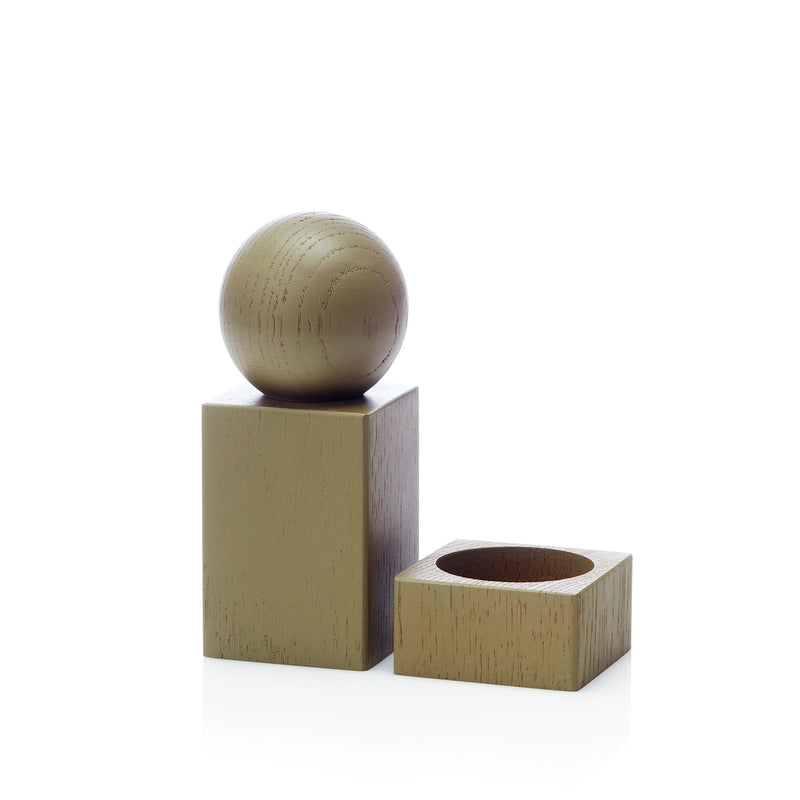 applicata - Twist Salz- und Pfeffer-Set | Eiche olivgrün gebeizt