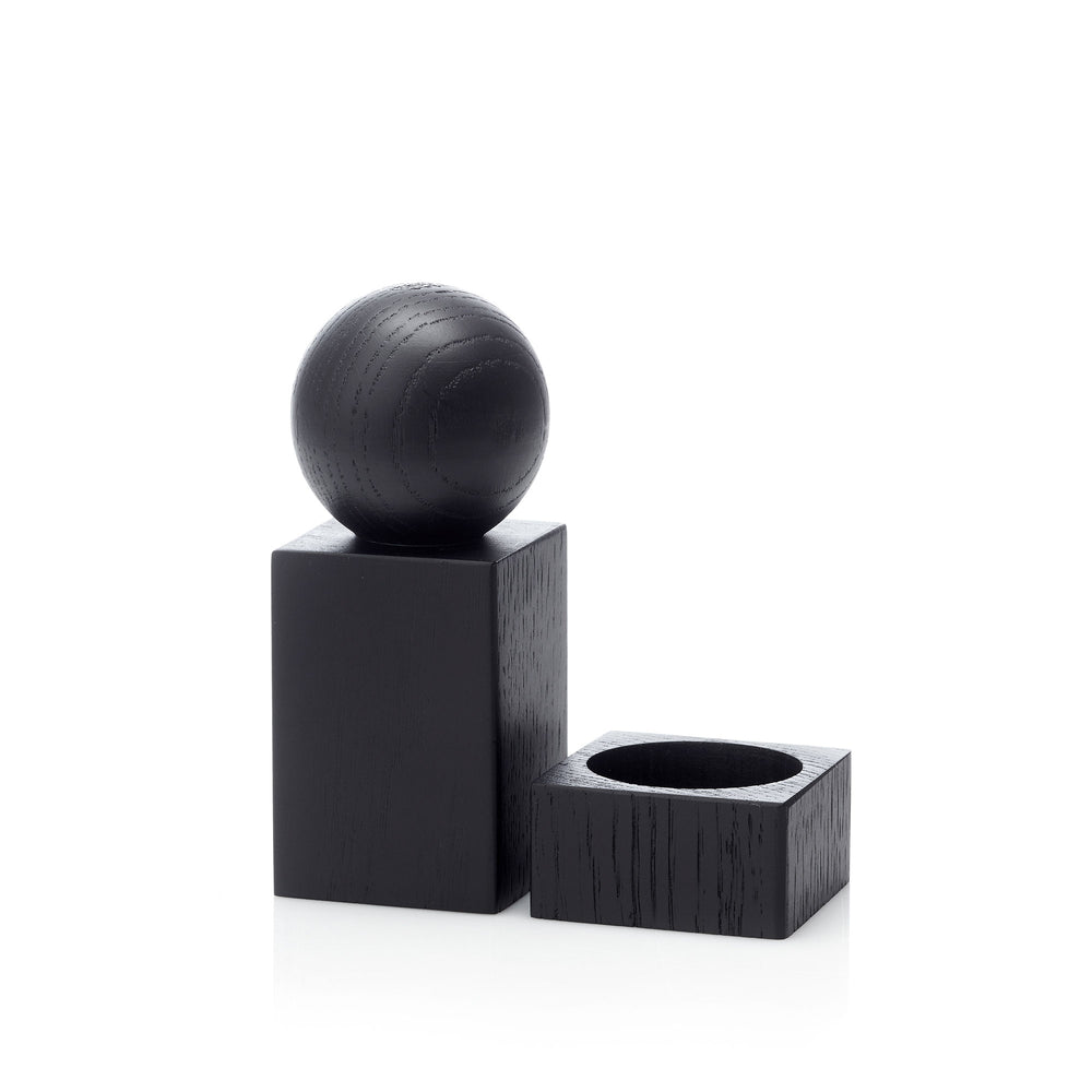 applicata - Twist Salz- und Pfeffer-Set | Eiche schwarz gebeizt