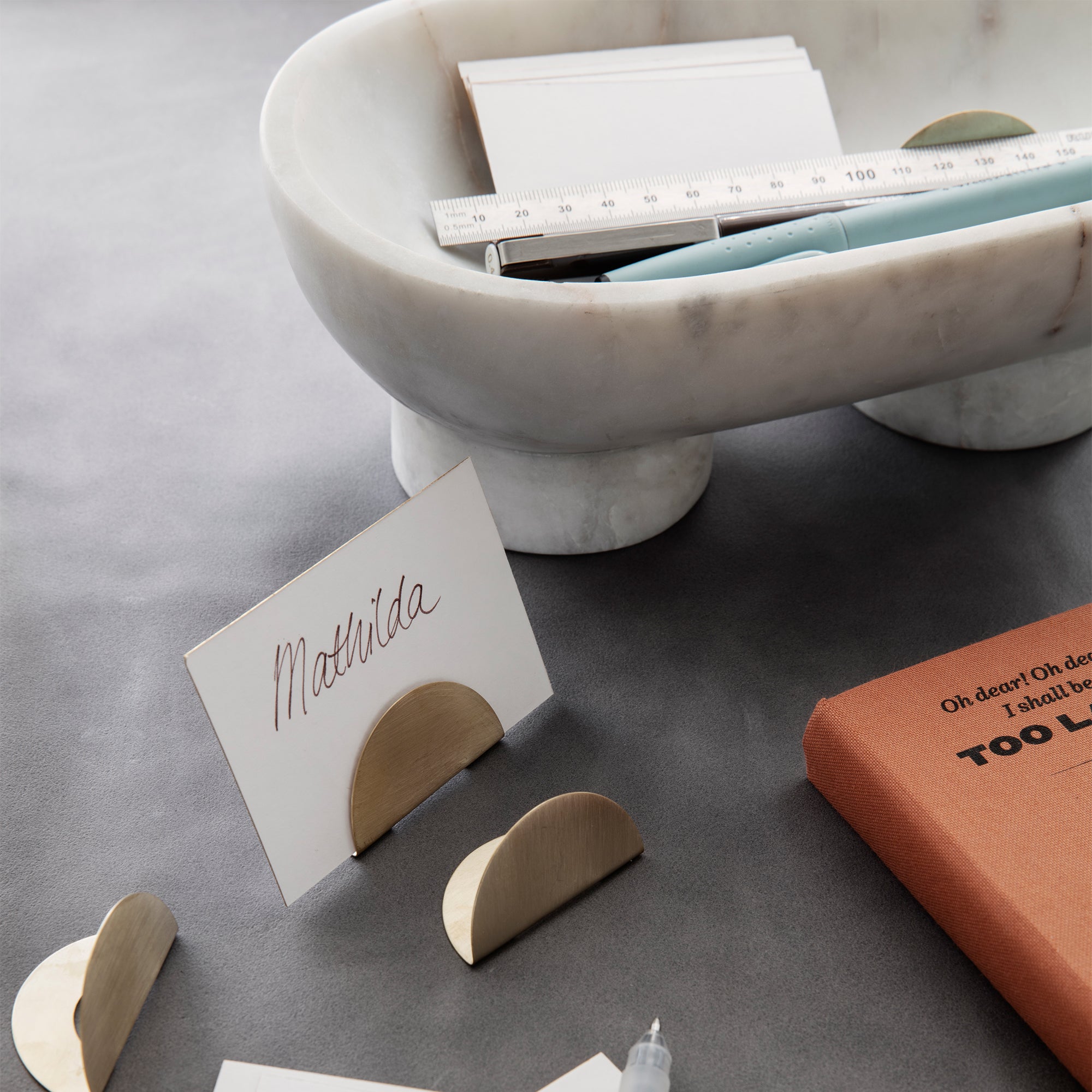 Ferm Living - Alza Schale | Marmor weiß