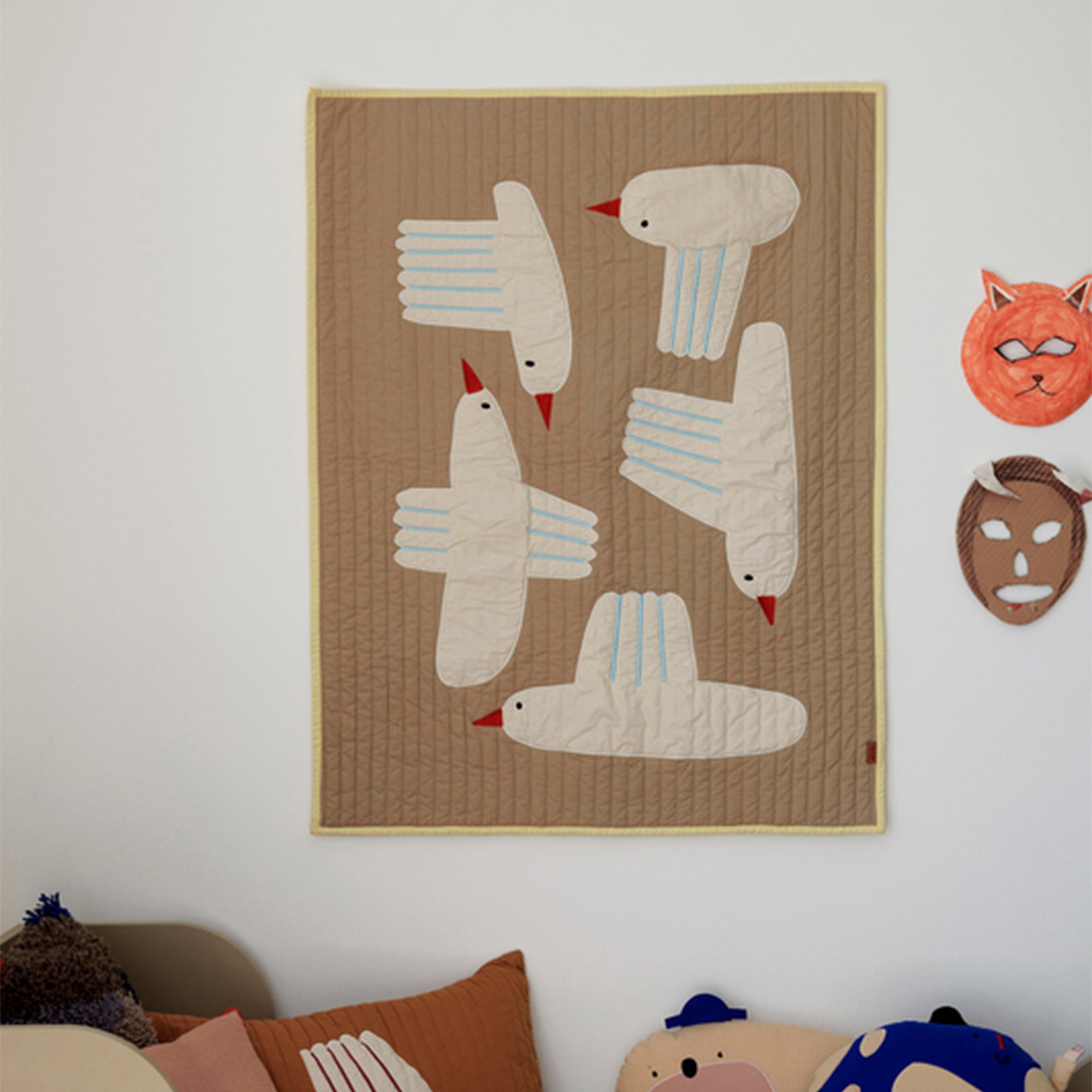 Ferm Living - Bird Quilted Decke