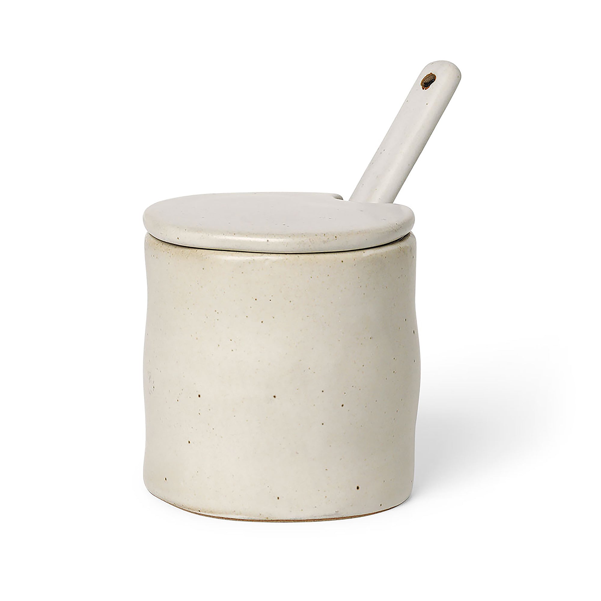 Ferm Living - Flow Marmeladenglas mit Löffel | off-white